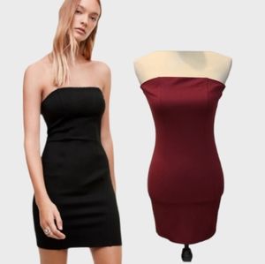 11. Aritzia EUC Talula maroon strapless tube minidress